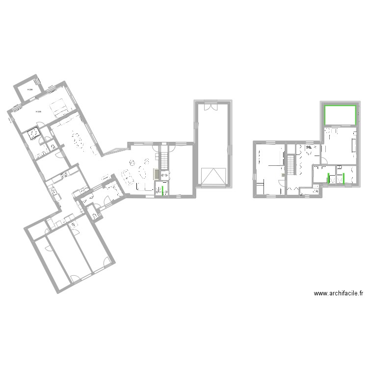 Cysoing Extension1. Plan de 15 pièces et 227 m2