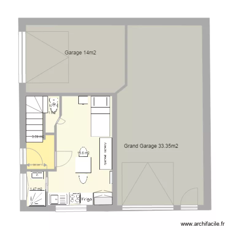 Leprince rez de chauss&eacute;e. Plan de 
