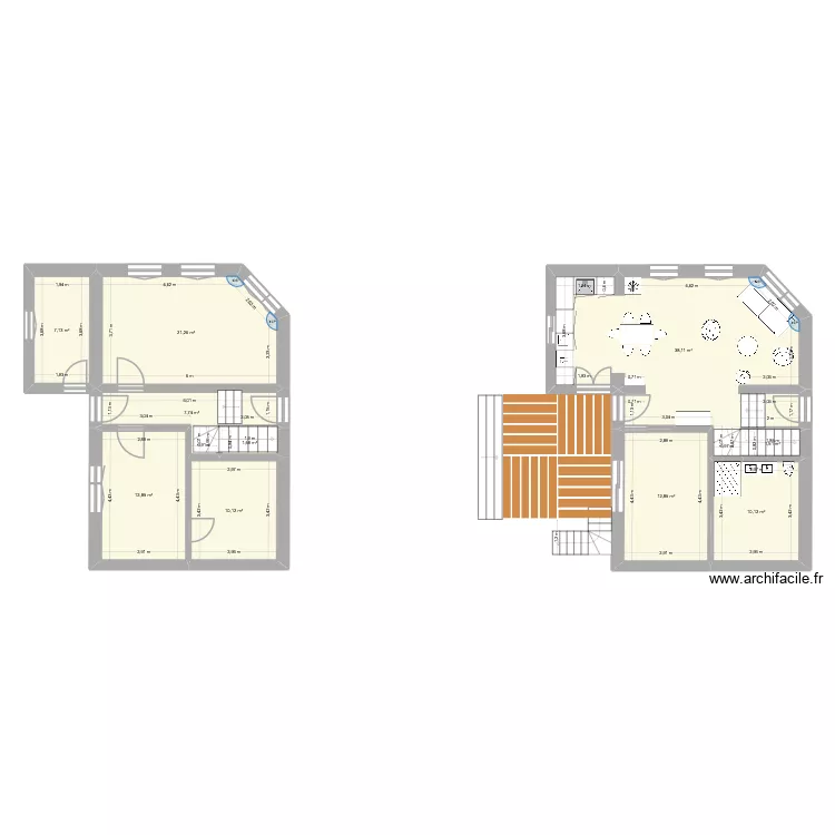 Bouilly reno. Plan de 10  et 123 m²