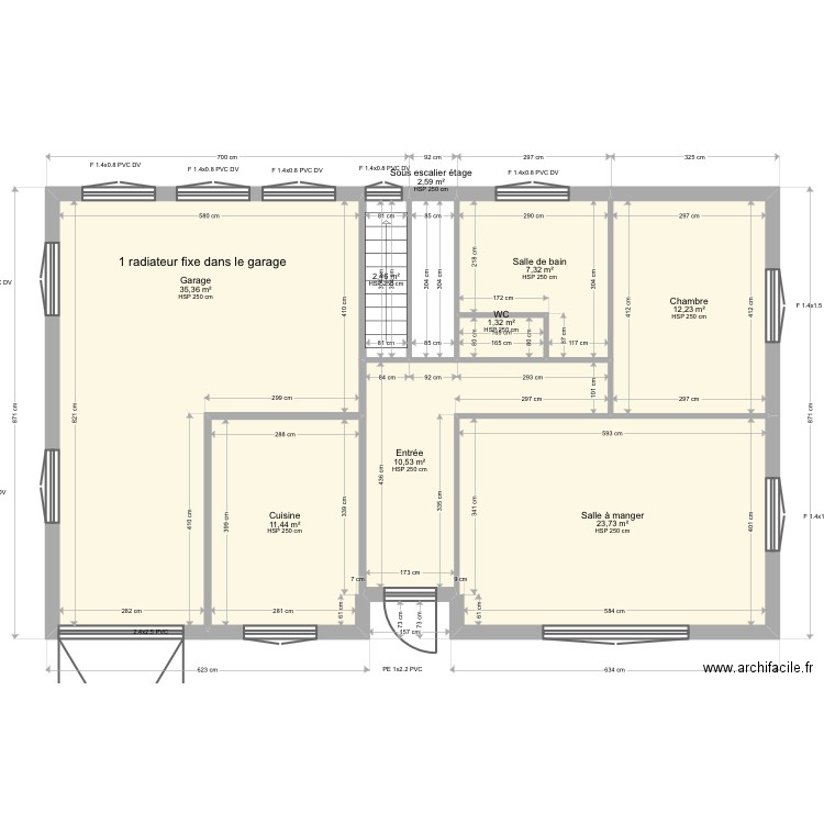 Edf. Plan de 9 pièces et 107 m2