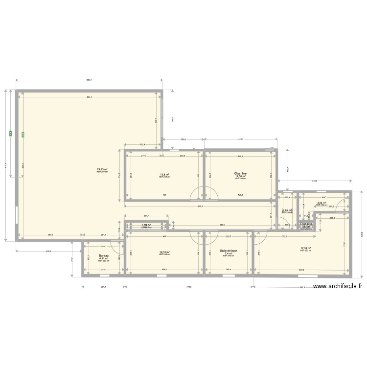 Mathurin. Plan de 11 pièces et 156 m2