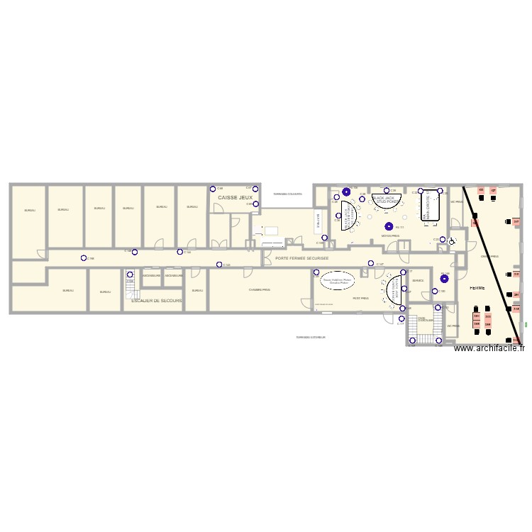 Plan Salon Privé au 29 Juillet 2021. Plan de 0 pièce et 0 m2