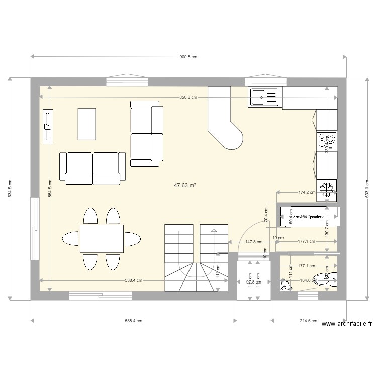 rdc  villa A2. Plan de 0 pièce et 0 m2