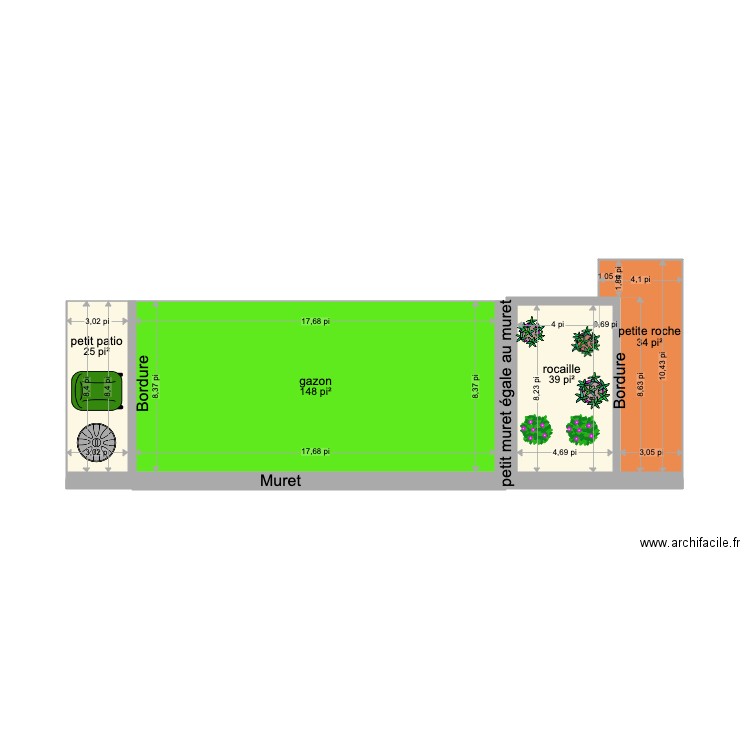 terrain en face. Plan de 0 pièce et 0 m2