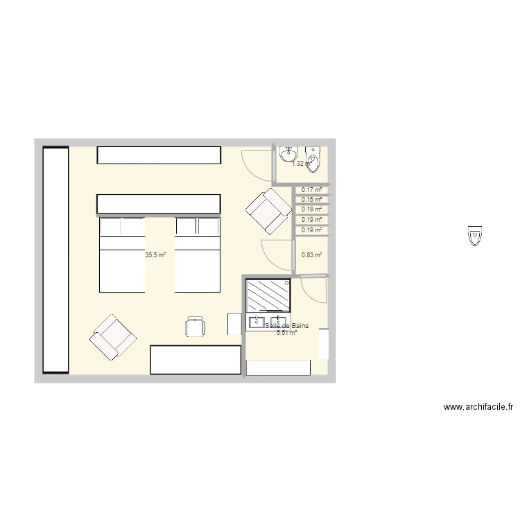 CHAMBRE DEFINITIF. Plan de 0 pièce et 0 m2