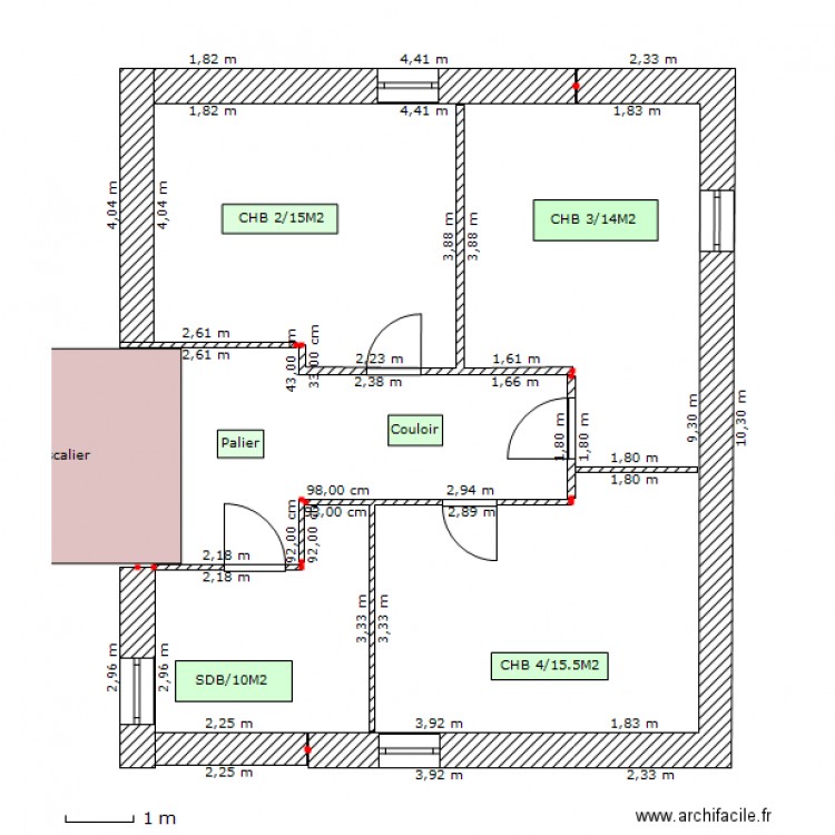 étage Calmette aprés Travaux. Plan de 0 pièce et 0 m2