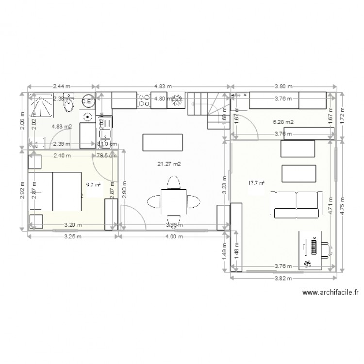 plan coté. Plan de 0 pièce et 0 m2