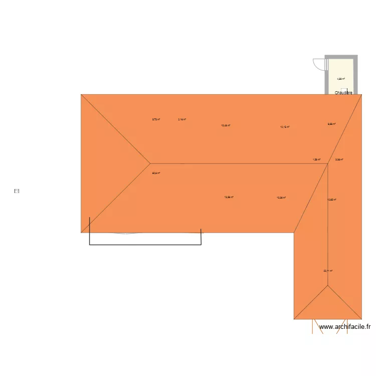facade plan maison actuelle. Plan de 