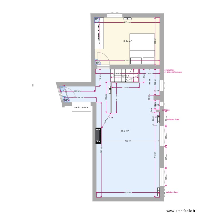 plan 1 vierge. Plan de 0 pièce et 0 m2