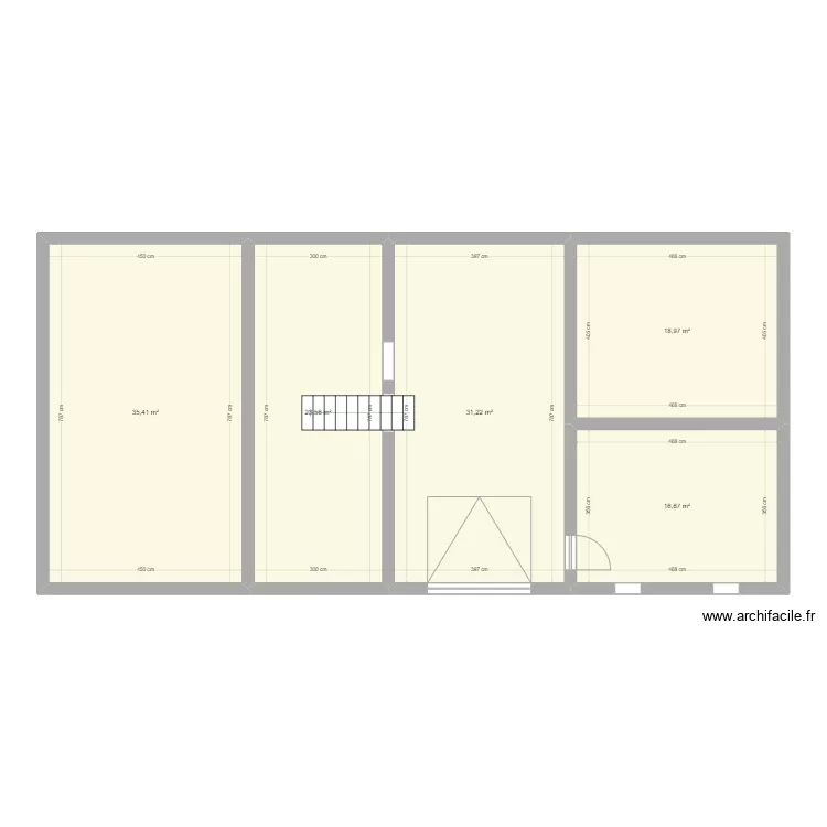 grange RDC &eacute;tat existant. Plan de 