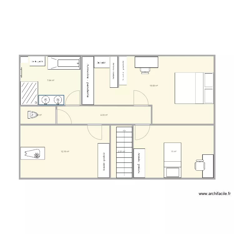 Projet maison. Plan de 