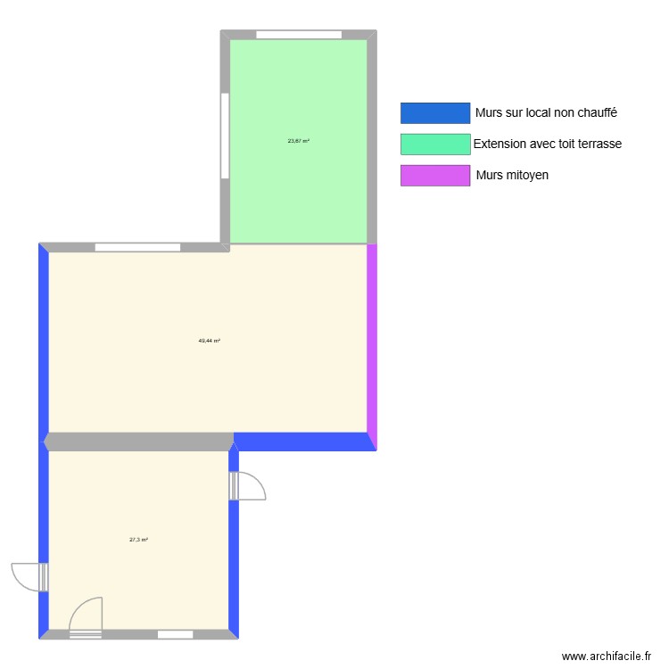 jutrin. Plan de 8 pièces et 199 m2