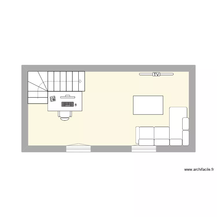 maison 1er. Plan de 1  et 20 m²
