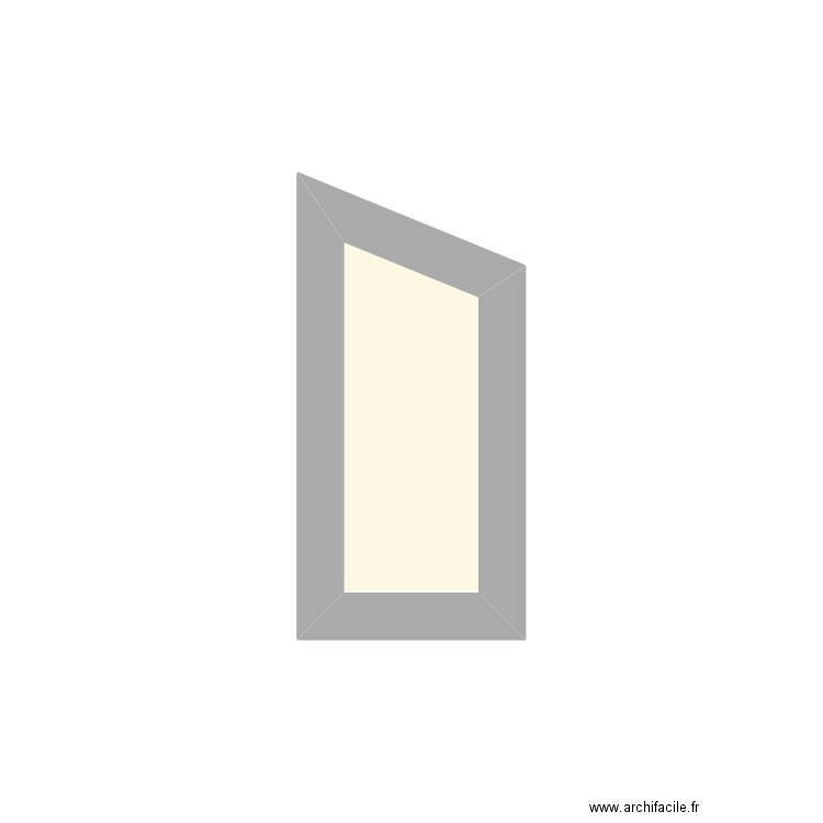 abri bois vue profil. Plan de 1 pièce et 1 m2