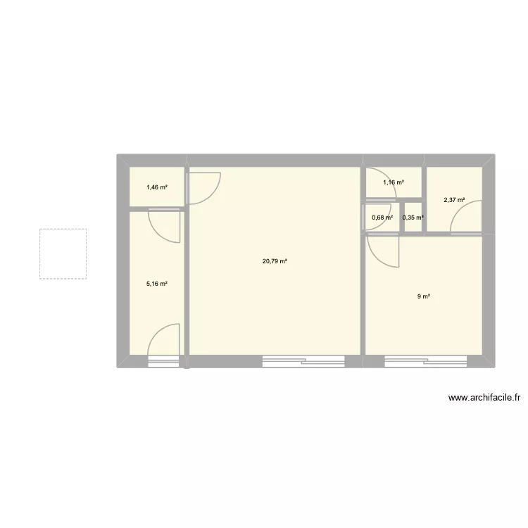 JUAN APPART. Plan de 8  et 41 m²