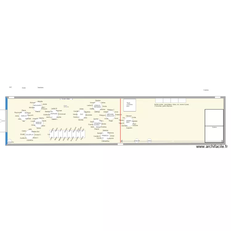 Plan table. Plan de 