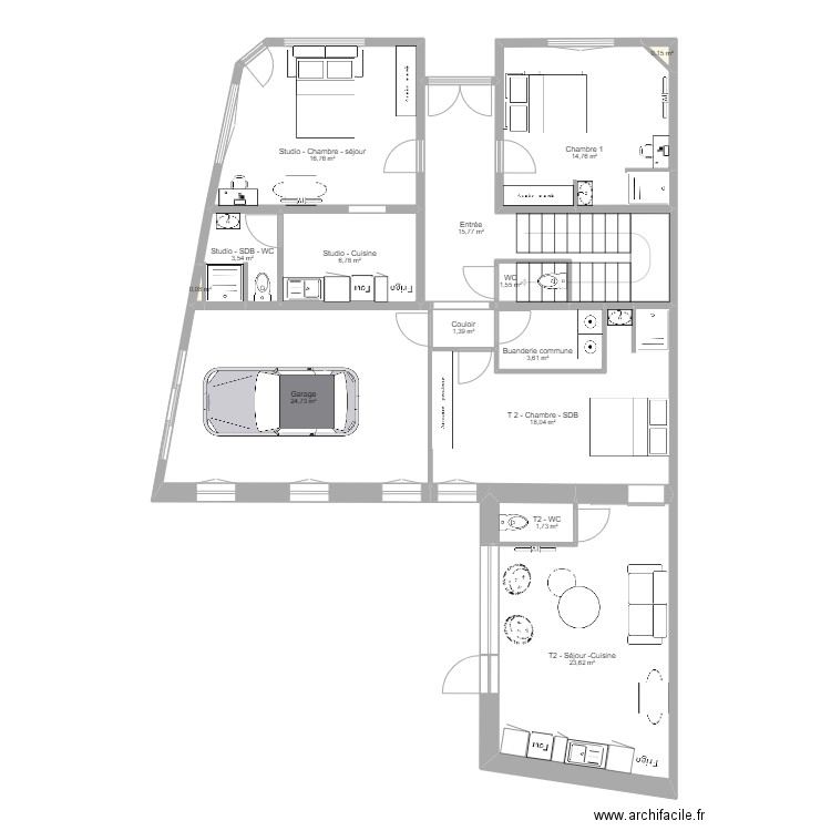 cadinot agencement margaux. Plan de 0 pièce et 0 m2