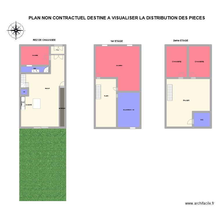 PLAN CROIX NDONGO. Plan de 13 pièces et 266 m2