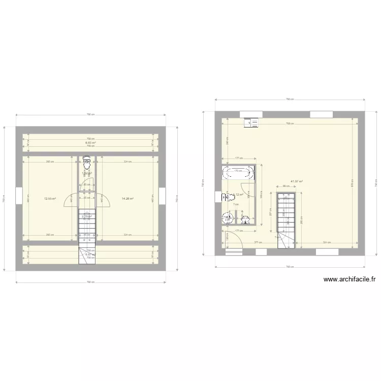 emmie 70 AVEC 2 CH. Plan de 