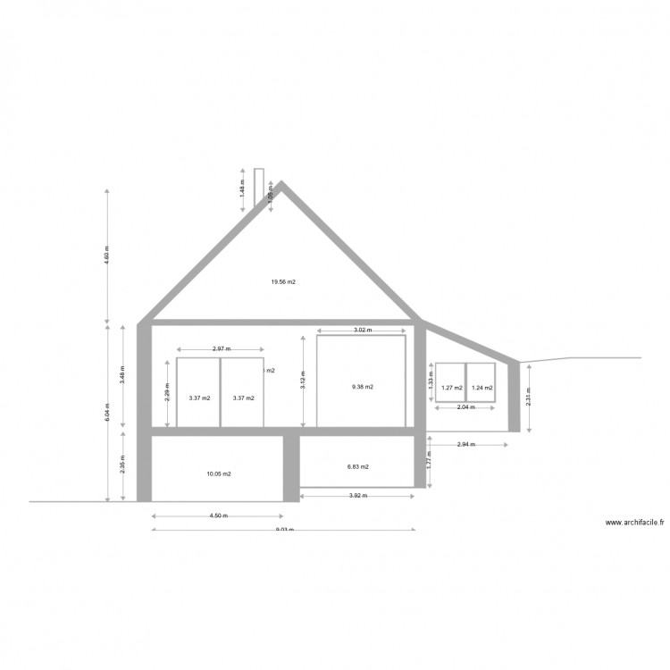 Façade Est Modification. Plan de 0 pièce et 0 m2