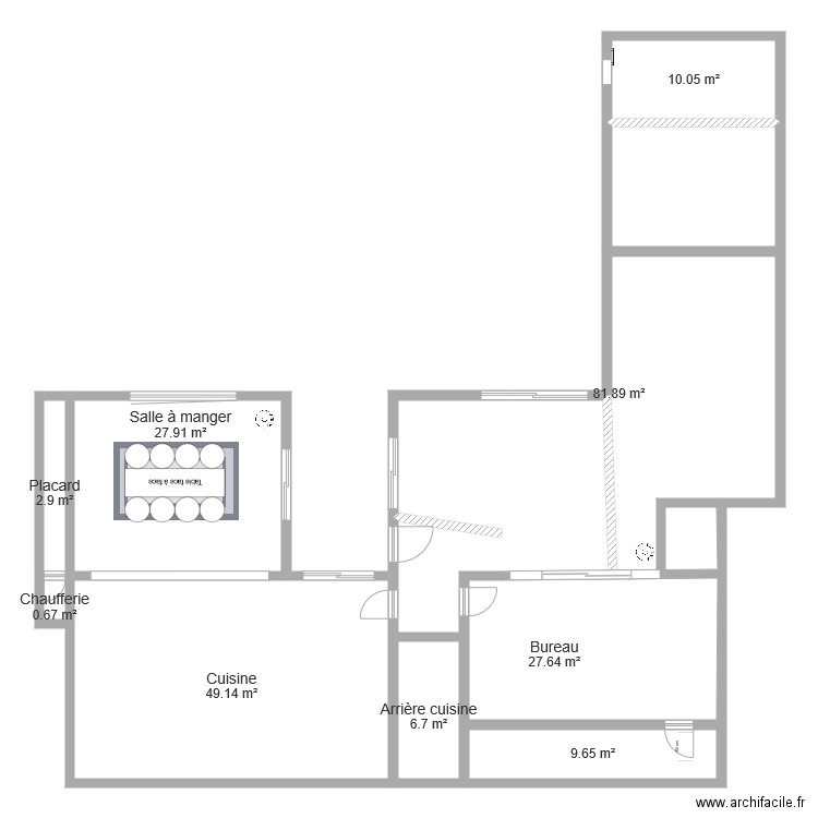 roncq rez de chaussée actuel. Plan de 0 pièce et 0 m2