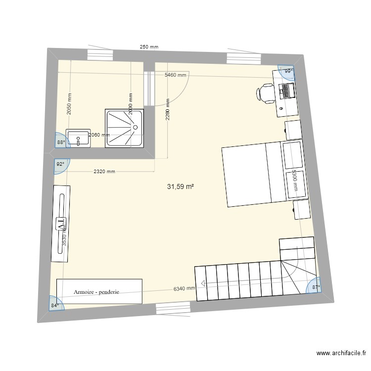 etage projetter. Plan de 0 pièce et 0 m2