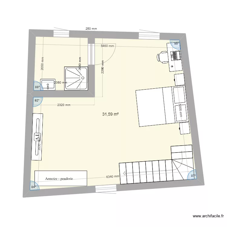 etage projetter. Plan de 