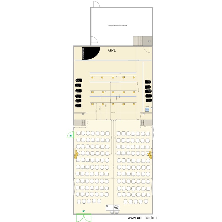 Conservatoire Grande Salle Luypaerts. Plan de 0 pièce et 0 m2