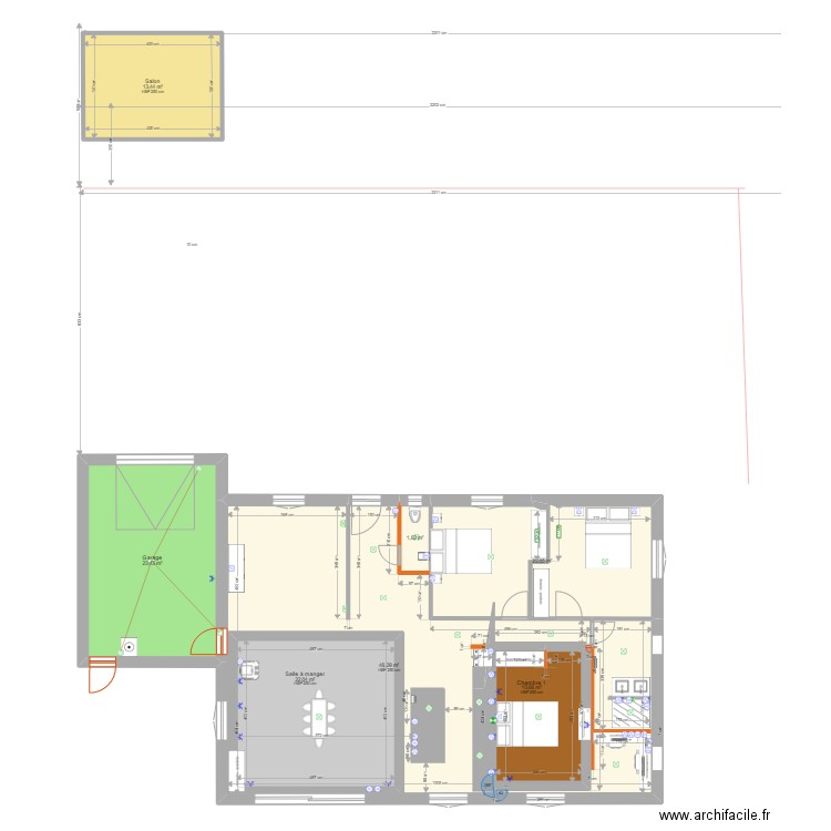 maison malaucene 4. Plan de 7 pièces et 170 m2