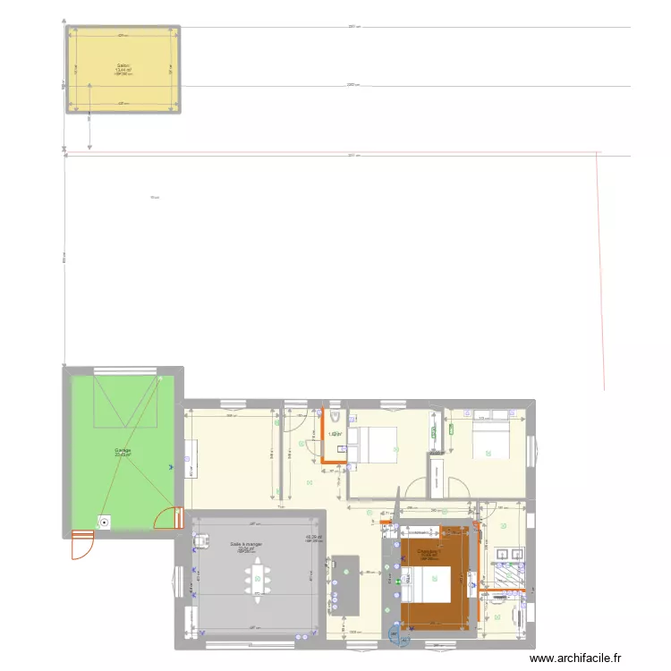 maison malaucene 4. Plan de 