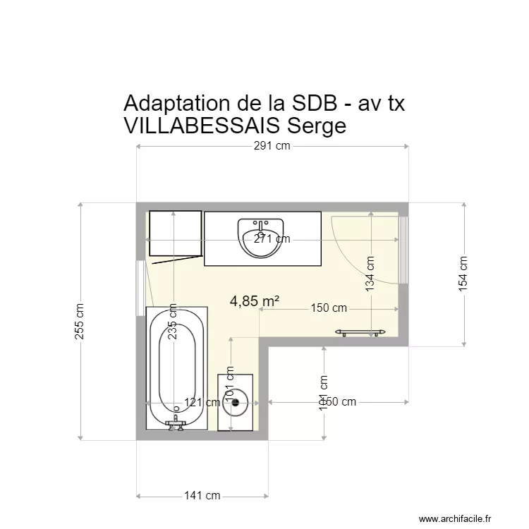 VILLABESSAIS SDB AV. Plan de 
