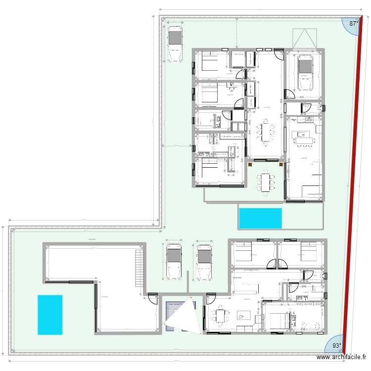 XAVIER. Plan de 25 pièces et 1156 m2