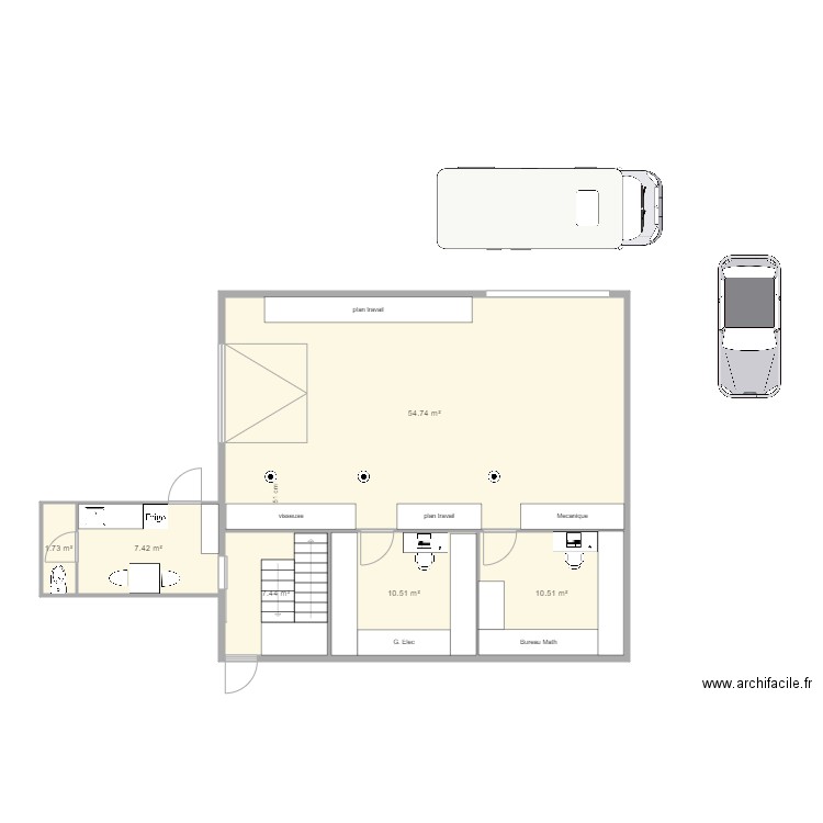 plan hangar v4 esc. Plan de 6 pièces et 92 m2