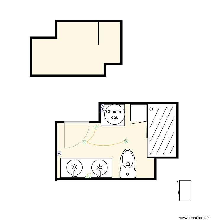 Salle de Bain solo. Plan de 0 pièce et 0 m2