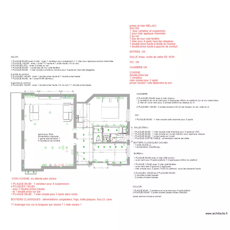 henri 22 mai electricit&eacute;. Plan de 