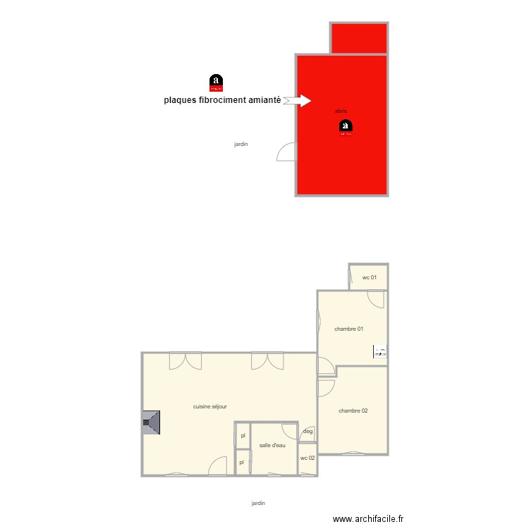 marcu 1452 am. Plan de 10 pièces et 90 m2