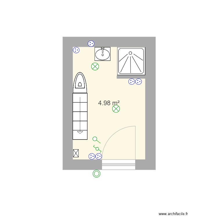 SALLE DE BAIN BUREAU . Plan de 0 pièce et 0 m2