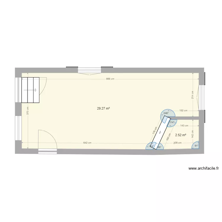 bureau rdchz. Plan de 