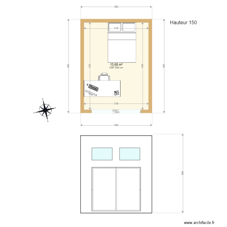 Cabanon470350façade. Plan de 0 pièce et 0 m2