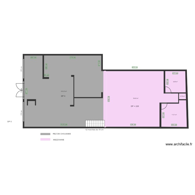 MEZZANINE INDIAN MOTORCYCLE LE MANS AVANT TRAVAUX. Plan de 0 pièce et 0 m2