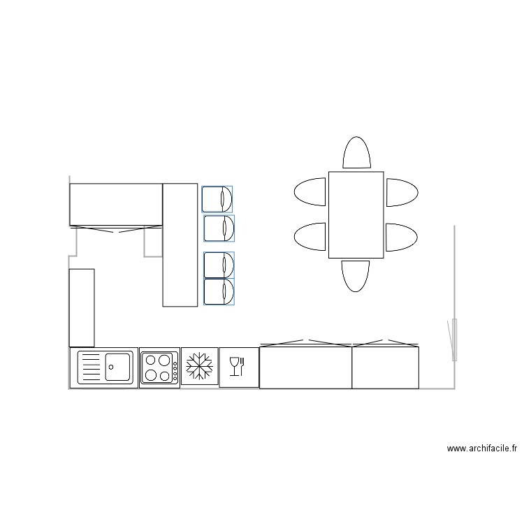 cuisine. Plan de 0 pièce et 0 m2