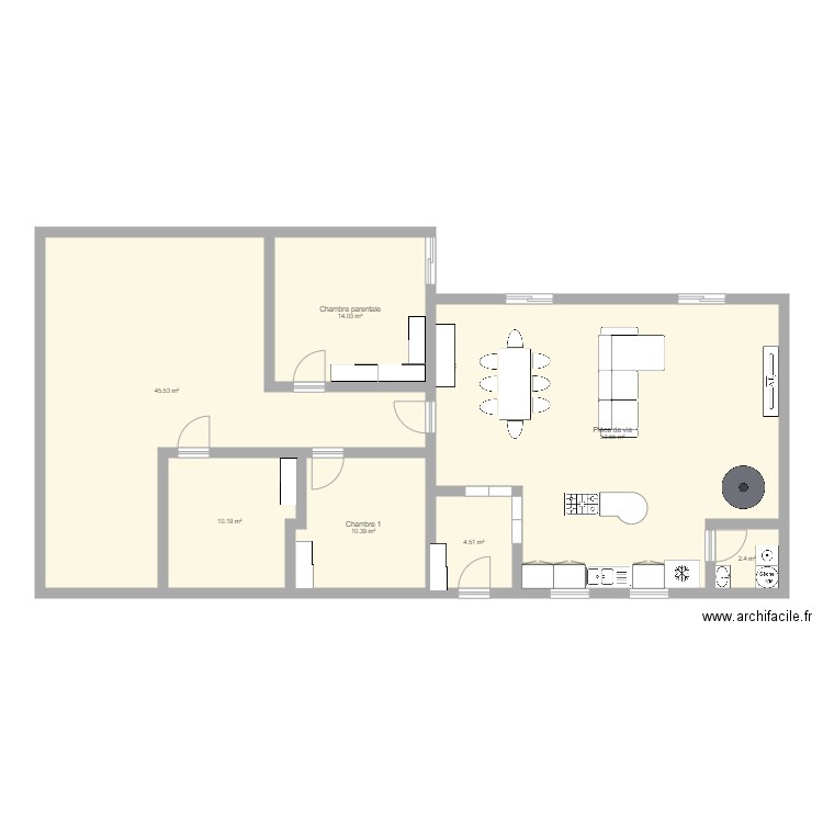 Maison B. Plan de 0 pièce et 0 m2