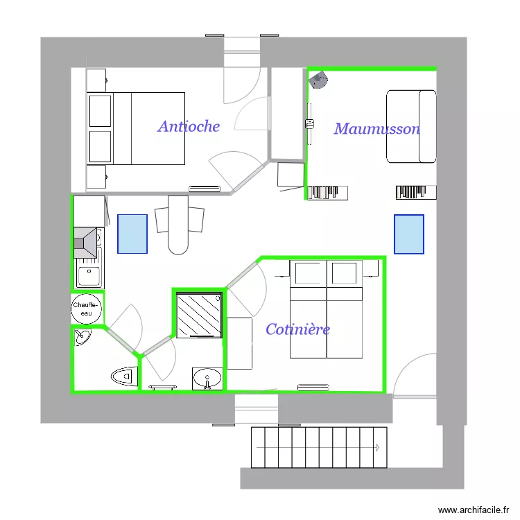 meubl&eacute;. Plan de 