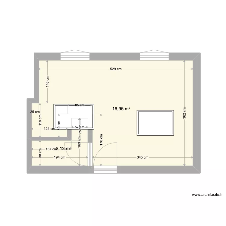 studio. Plan de studio. Plan de