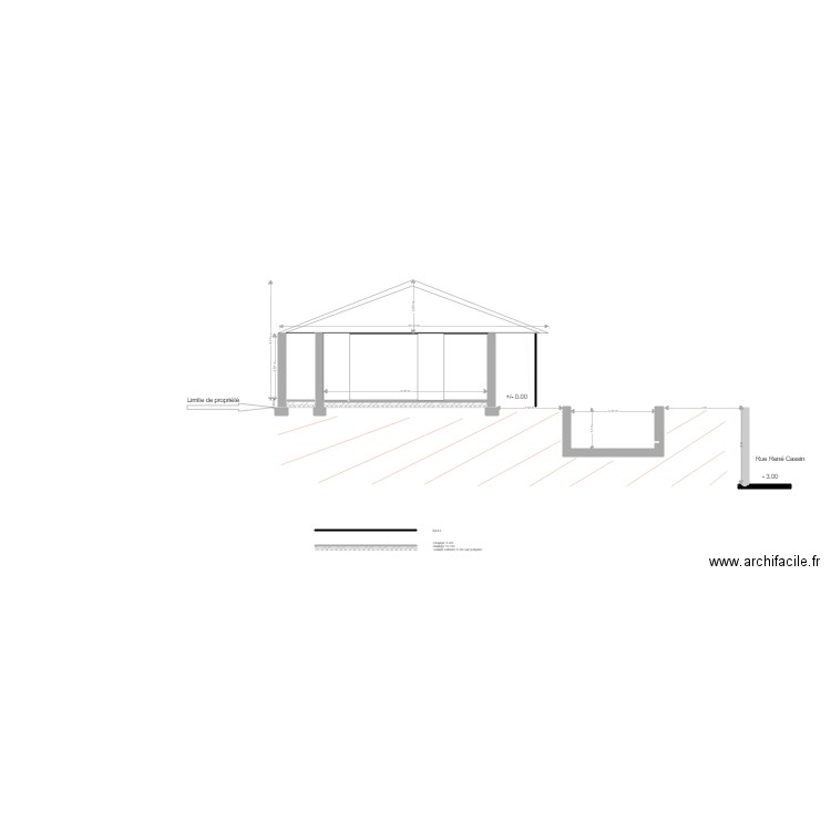 COUPE B. Plan de 0 pièce et 0 m2