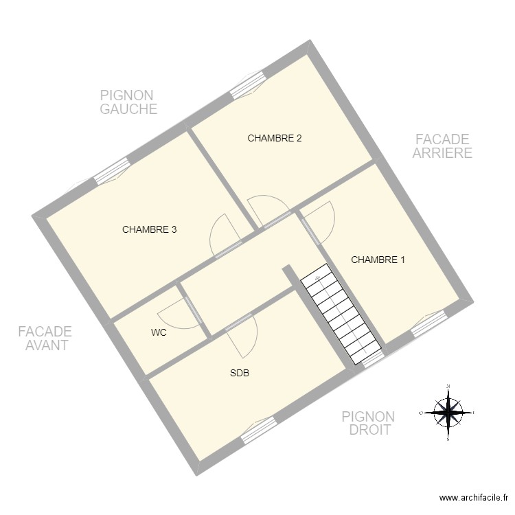 BELMILOUD 1ER. Plan de 6 pièces et 172 m2