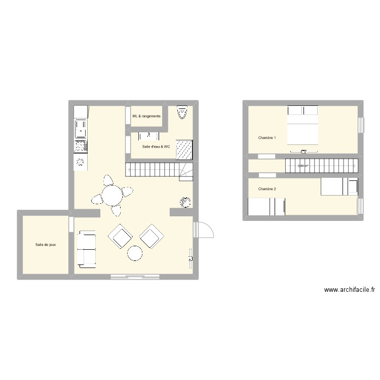 GR3211. Plan de 7 pièces et 86 m2