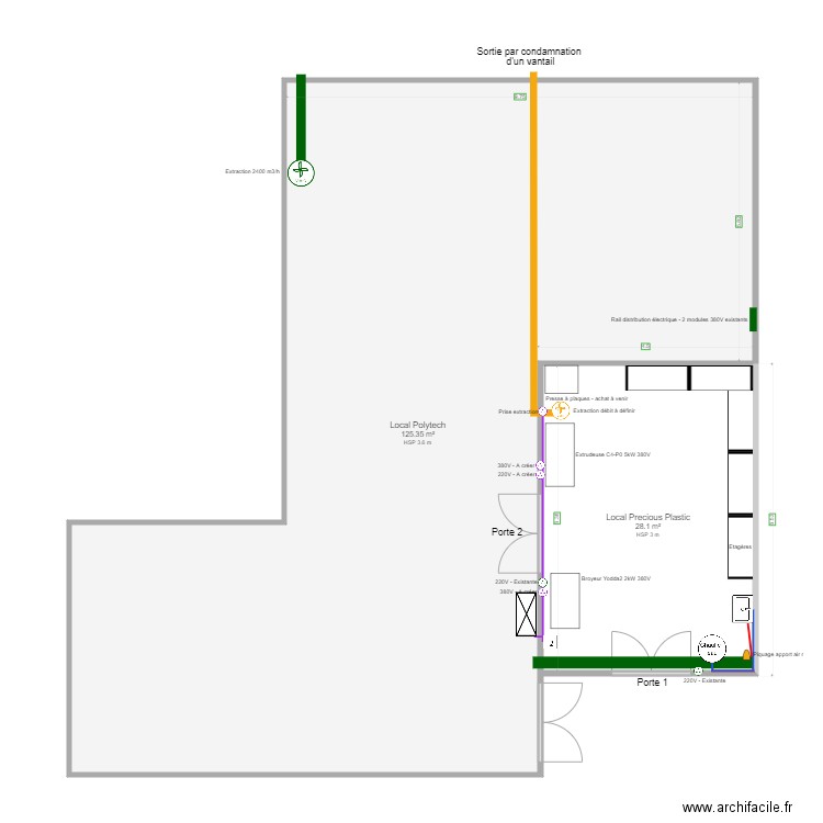 Plan atelier PPT Polytech v3. Plan de 0 pièce et 0 m2