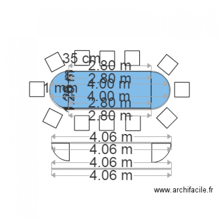 table 10 pers. Plan de 0 pièce et 0 m2