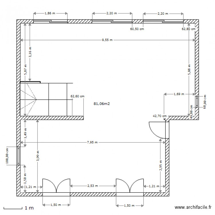 pilo etage 1. Plan de 0 pièce et 0 m2